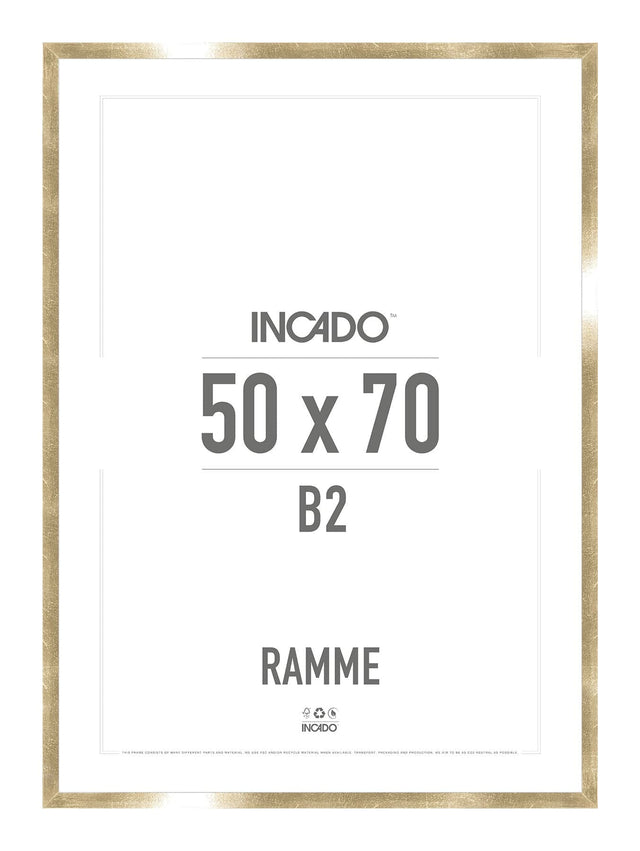 Guld Ramme - Incado NordicLine - 50 x 70 cm 50 x 70  cm Ramme
