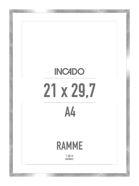 Sølv Ramme - Incado NordicLine - 21 x 29,7 cm / A4 21 x 29,7  / A4 cm Ramme