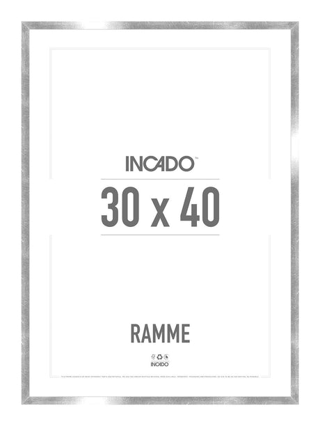Sølv Ramme - Incado NordicLine - 30 x 40 cm 30 x 40  cm Ramme
