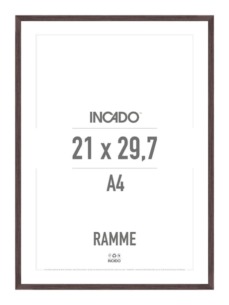 Cherry Brun Ramme - Incado NordicLine - 21 x 29,7 cm / A4 21 x 29,7  / A4 cm Ramme