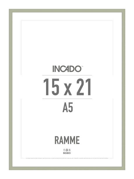 Peppermint Grøn Ramme - Incado NordicLine - 15 x 21 cm 15 x 21  cm Ramme