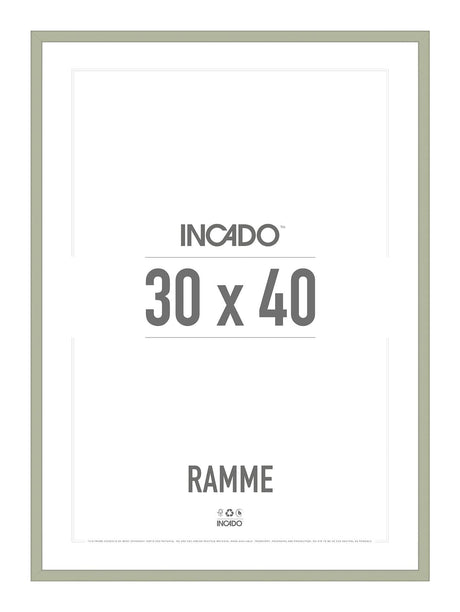 Peppermint Grøn Ramme - Incado NordicLine - 30 x 40 cm 30 x 40  cm Ramme