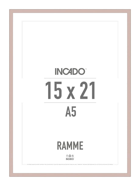 Dirty Rose Lyserød Ramme - Incado NordicLine - 15 x 21 cm 15 x 21  cm Ramme