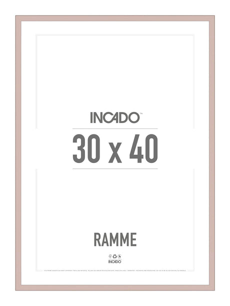 Dirty Rose Lyserød Ramme - Incado NordicLine - 30 x 40 cm 30 x 40  cm Ramme