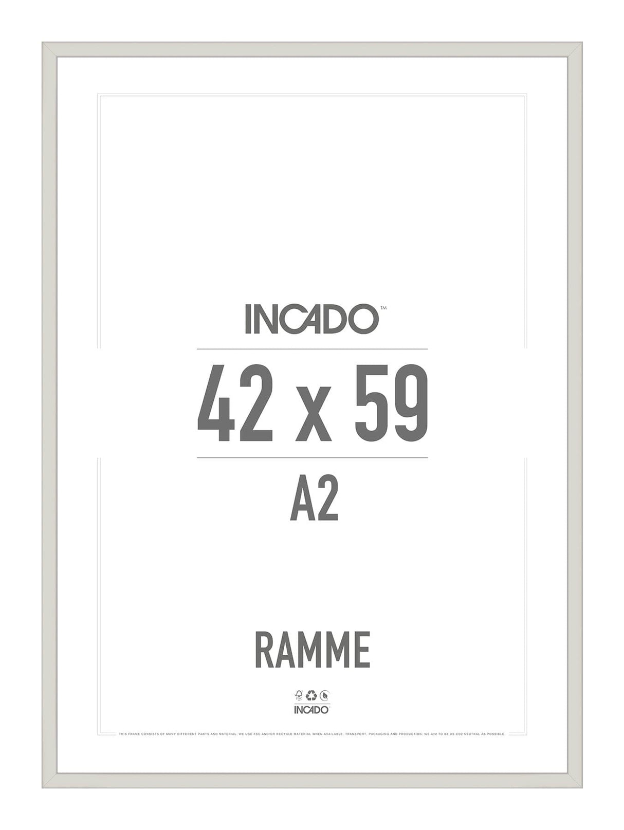 Timeless Lys Ramme - Incado NordicLine - 42 x 59,4 cm / A2 42 x 59,4  / A2 cm Ramme