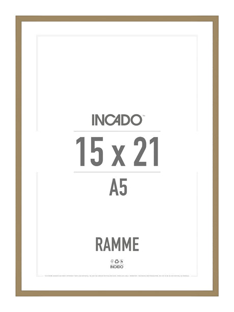 Dijon Gul Ramme - Incado NordicLine - 15 x 21 cm 15 x 21  cm Ramme