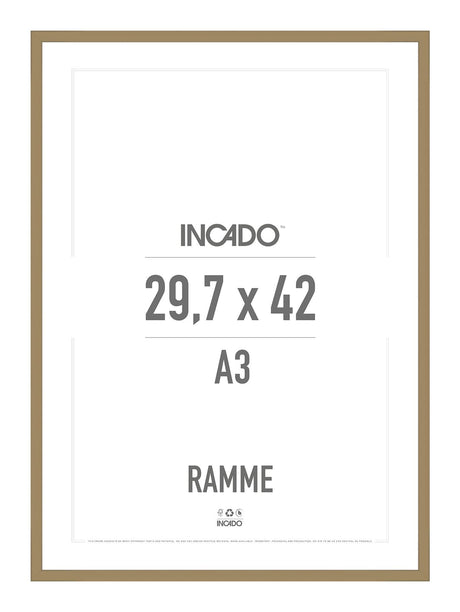 Dijon Gul Ramme - Incado NordicLine - 29,7 x 42 cm / A3 29,7 x 42  / A3 cm Ramme