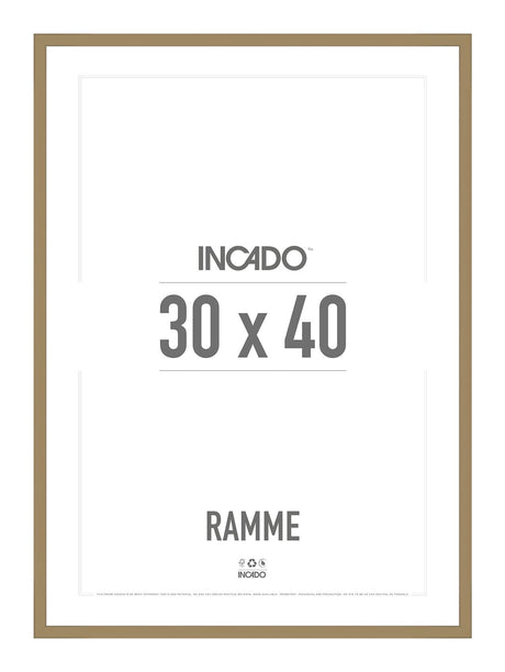 Dijon Gul Ramme - Incado NordicLine - 30 x 40 cm 30 x 40  cm Ramme