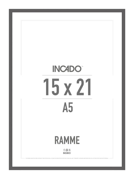 Modern Grå Ramme - Incado NordicLine - 15 x 21 cm 15 x 21  cm Ramme