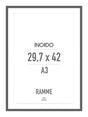 Modern Grå Ramme - Incado NordicLine - 29,7 x 42 cm / A3 29,7 x 42  / A3 cm Ramme