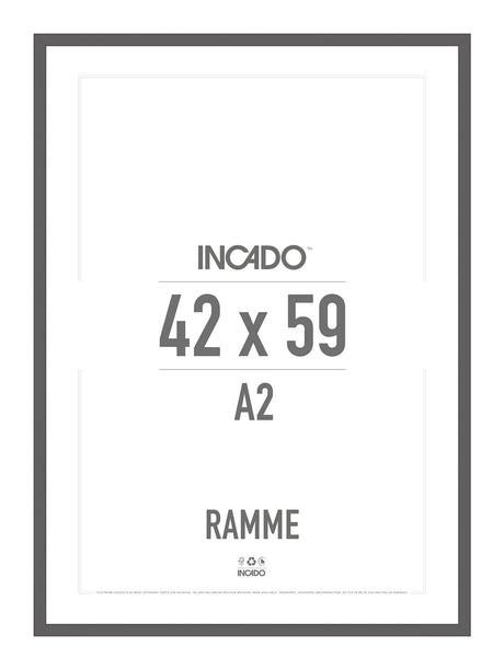 Modern Grå Ramme - Incado NordicLine - 42 x 59,4 cm / A2 42 x 59,4  / A2 cm Ramme