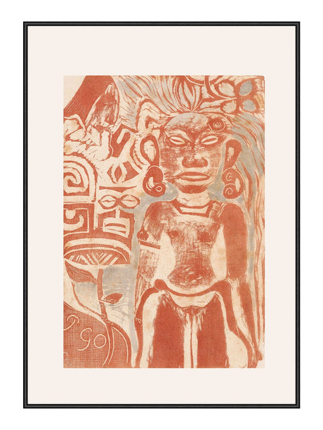 Stammefolk  - Kunstplakat - Paul Gauguin 30 x 40  cm Plakat