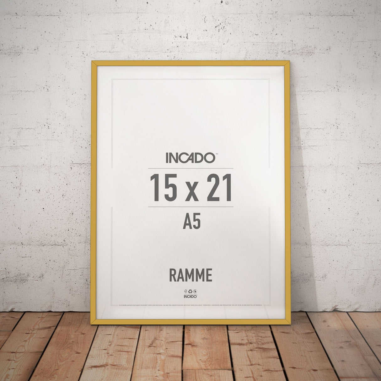 Lemon Curry Gul Ramme - Incado NordicLine - 15 x 21 cm