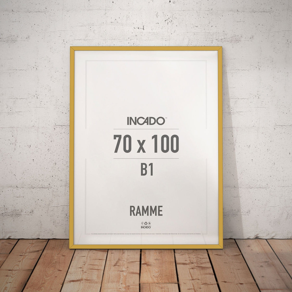 Lemon Curry Gul Ramme - Incado NordicLine - 70 x 100 cm