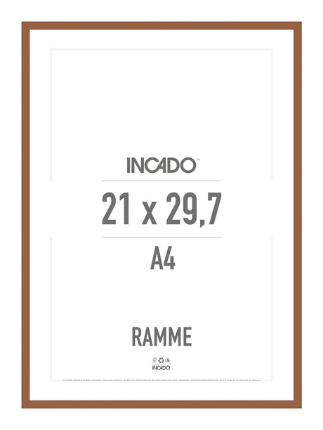 Rust Rødlig Ramme - Incado NordicLine - 21 x 29,7 cm / A4 21 x 29,7  / A4 cm Ramme