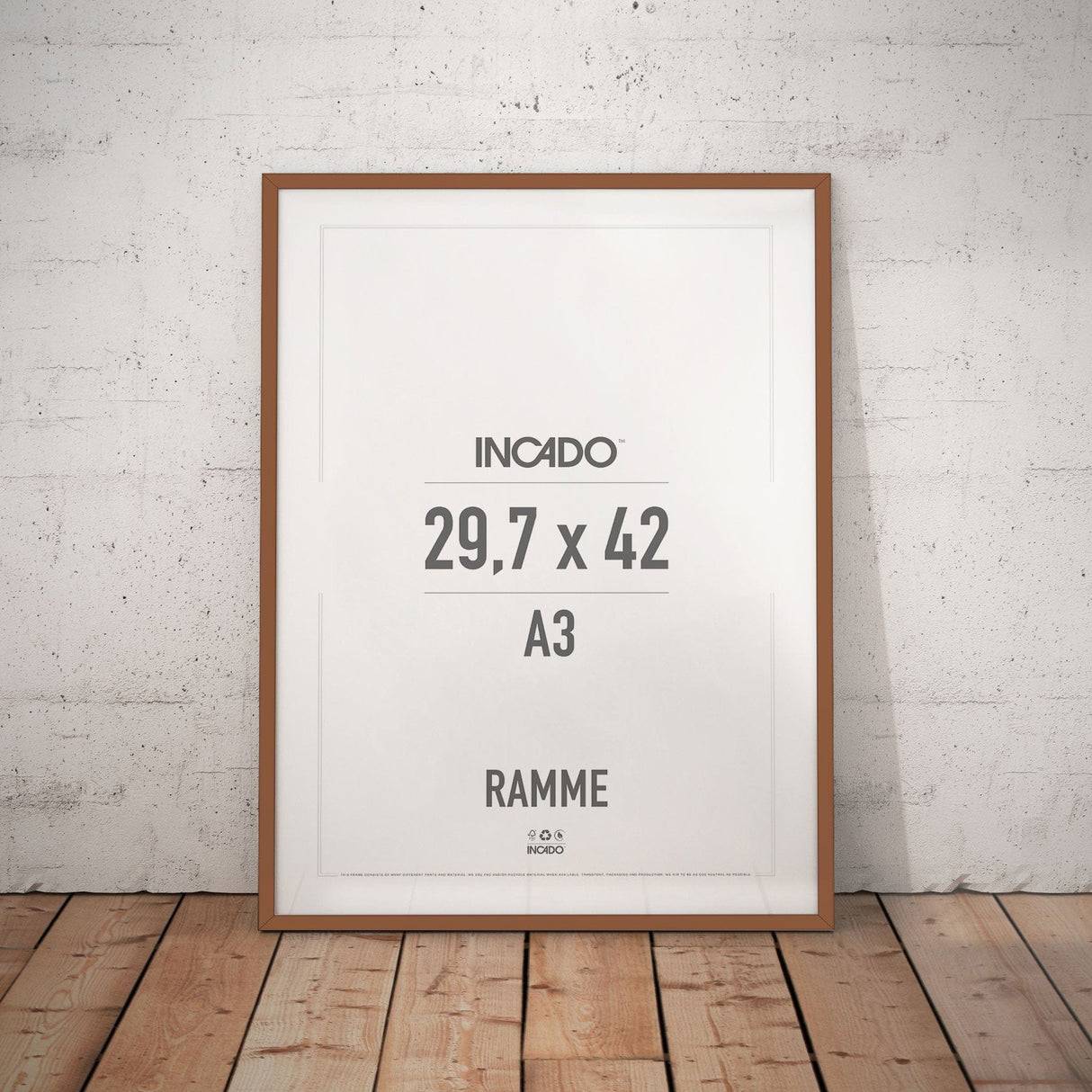 Rust Rødlig Ramme - Incado NordicLine - 29,7 x 42 cm / A3