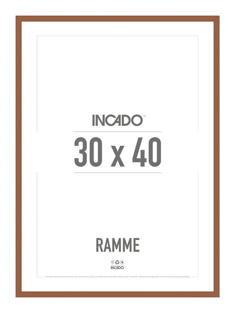 Rust Rødlig Ramme - Incado NordicLine - 30 x 40 cm 30 x 40  cm Ramme