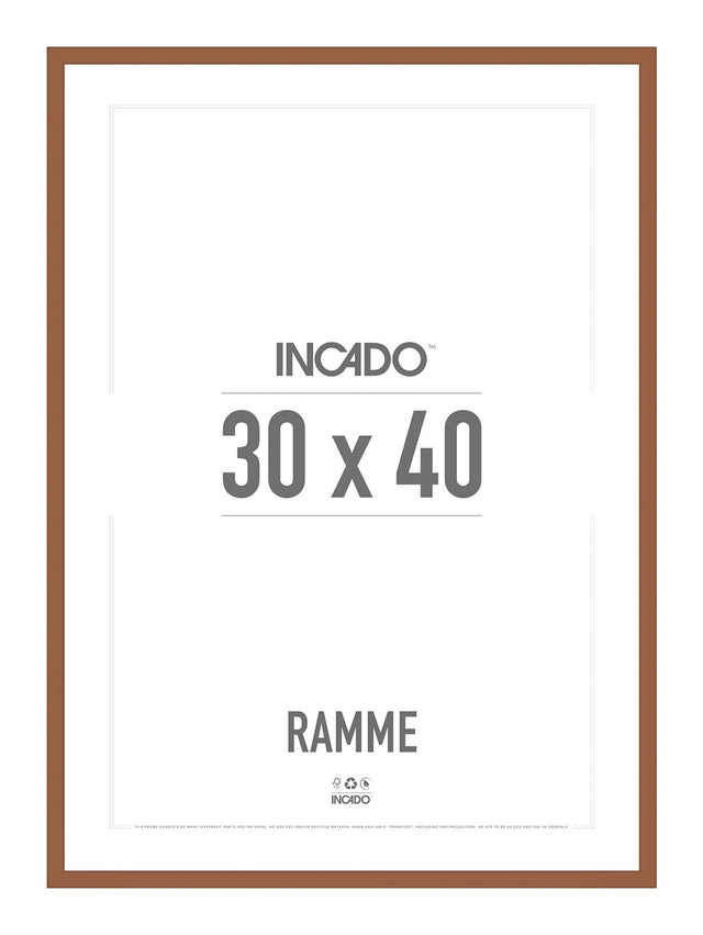 Rust Rødlig Ramme - Incado NordicLine - 30 x 40 cm 30 x 40  cm Ramme