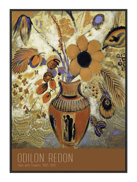 Vase with Flowers  - Kunstplakat - Odilon Redon 30 x 40  cm Plakat