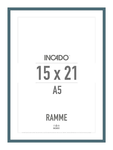 Calypso Blå Ramme - Incado NordicLine - 15 x 21 cm 15 x 21  cm Ramme