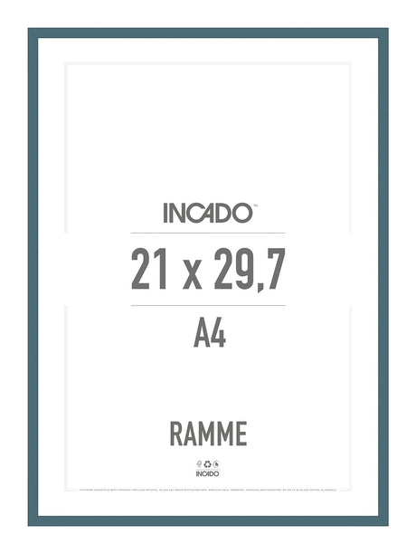Calypso Blå Ramme - Incado NordicLine - 21 x 29,7 cm / A4 21 x 29,7  / A4 cm Ramme