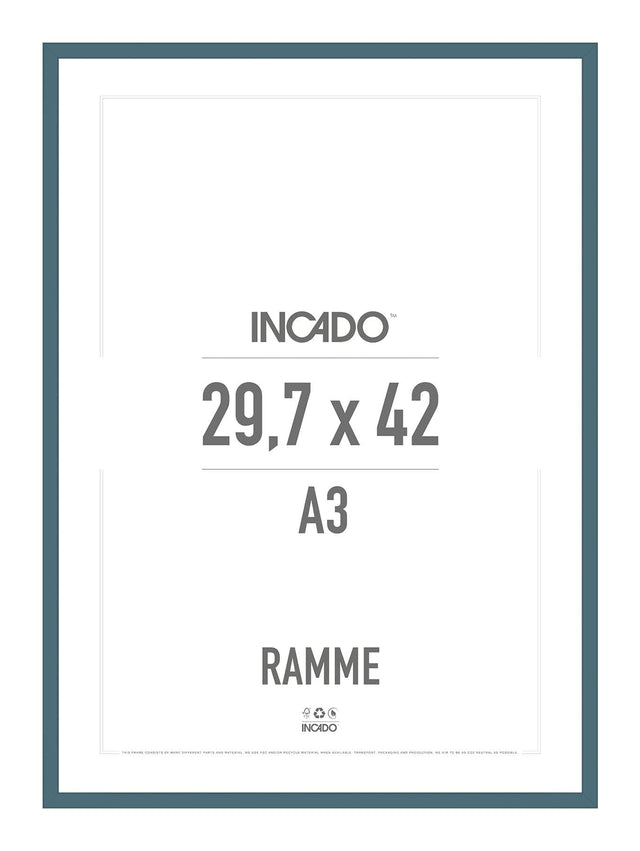 Calypso Blå Ramme - Incado NordicLine - 29,7 x 42 cm / A3 29,7 x 42  / A3 cm Ramme