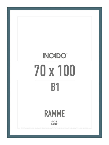 Calypso Blå Ramme - Incado NordicLine - 70 x 100 cm 70 x 100  cm Ramme