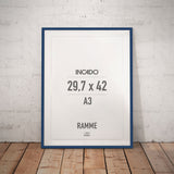 Classic blue blå ramme - Incado NordicLine - 29,7 x 42 cm / A3