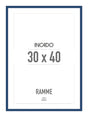 Classic blue blå ramme - Incado NordicLine - 30 x 40 cm 30 x 40  cm Ramme