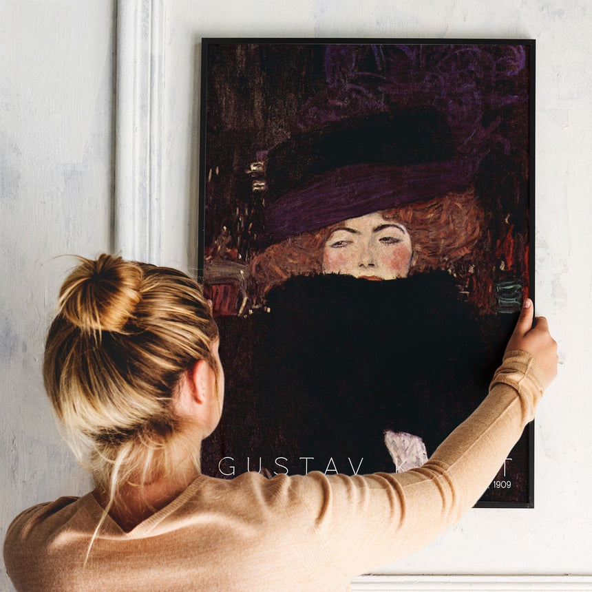 Plakat - Dame mit Hut und Federboa - Incado
