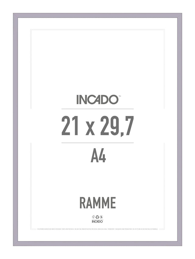 Lavender lyserød/lilla ramme - Incado NordicLine - 21 x 29,7 cm / A4 21 x 29,7  / A4 cm Ramme