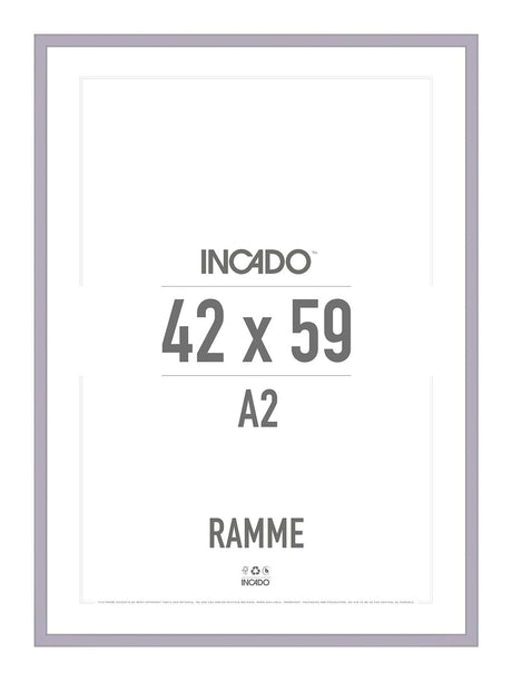 Lavender lyserød/lilla ramme - Incado NordicLine - 42 x 59,4 cm / A2 42 x 59,4  / A2 cm Ramme