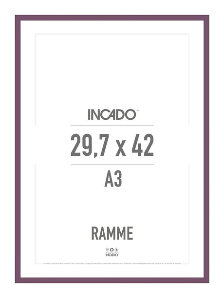 Berry conserve lilla ramme - Incado NordicLine - 29,7 x 42 cm / A3 29,7 x 42  / A3 cm Ramme