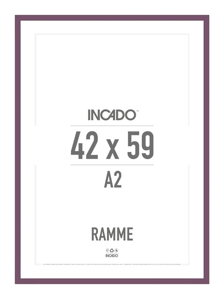 Berry conserve lilla ramme - Incado NordicLine - 42 x 59,4 cm / A2 42 x 59,4  / A2 cm Ramme