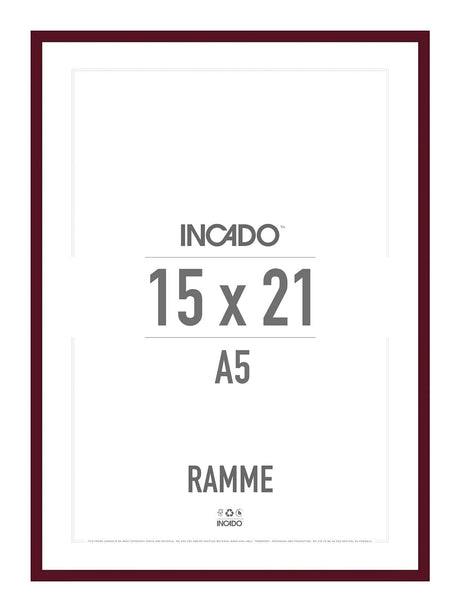 Red wine rød ramme - Incado NordicLine - 15 x 21 cm 15 x 21  cm Ramme