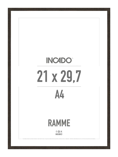 Røget egetræsramme 15mm - Massiv eg - Incado NordicLine - 21 x 29,7 cm / A4 21 x 29,7  / A4 cm Ramme