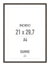 Røget egetræsramme 15mm - Massiv eg - Incado NordicLine - 21 x 29,7 cm / A4 21 x 29,7  / A4 cm Ramme