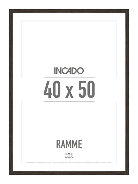 Røget egetræsramme 15mm - Massiv eg - Incado NordicLine - 40 x 50 cm 40 x 50  cm Ramme
