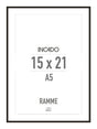 Sort aluminiumsramme - Incado NordicLine - 15 x 21 cm 15 x 21  cm Ramme