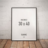 Sort aluminiumsramme - Incado NordicLine - 30 x 40 cm
