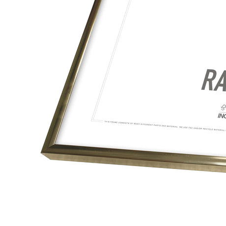 Messing aluminiumsramme - Incado NordicLine - 30 x 40 cm