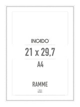 Hvid aluminiumsramme - Incado NordicLine - 21 x 29,7 cm / A4 21 x 29,7  / A4 cm Ramme