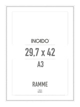 Hvid aluminiumsramme - Incado NordicLine - 29,7 x 42 cm / A3 29,7 x 42  / A3 cm Ramme