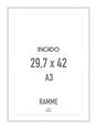 Hvid aluminiumsramme - Incado NordicLine - 29,7 x 42 cm / A3 29,7 x 42  / A3 cm Ramme