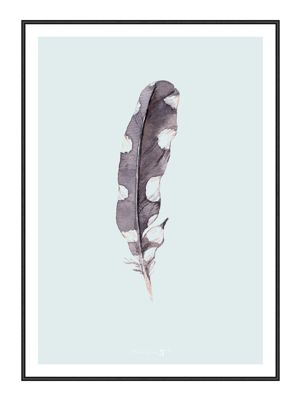 Feather blue 50 x 70  cm Plakat