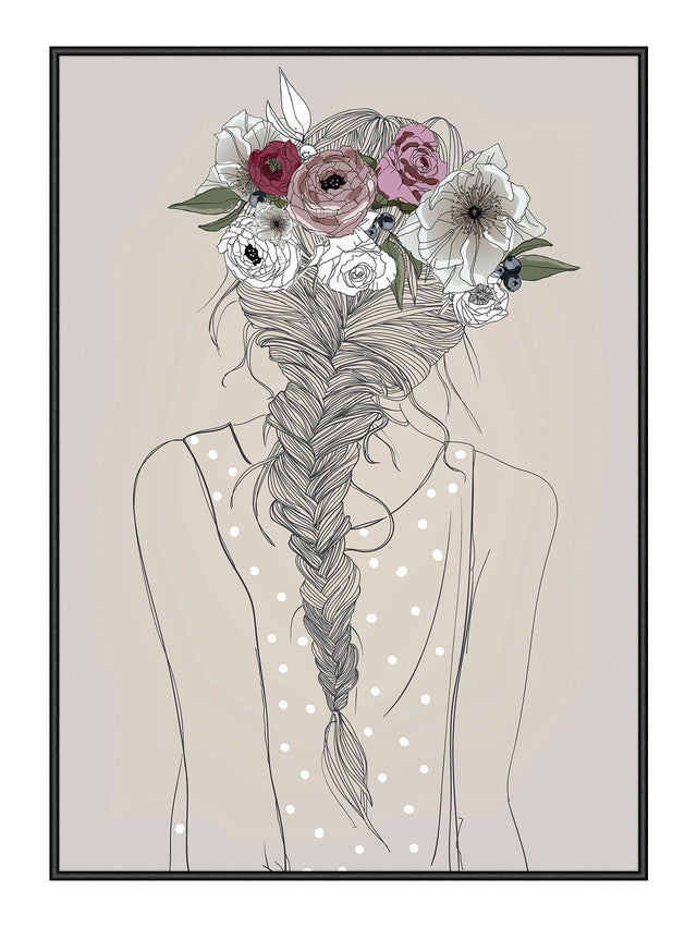 Plakat - Girl With The Flowers - Incado