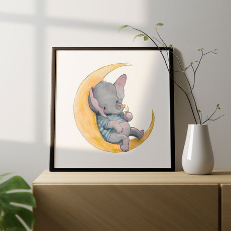 Plakat - Moonlight Elephant - Memory Art - Incado