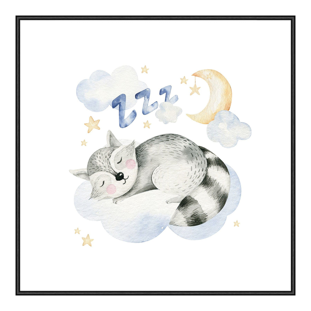 Moonlight Raccoon 50 x 50  cm Plakat