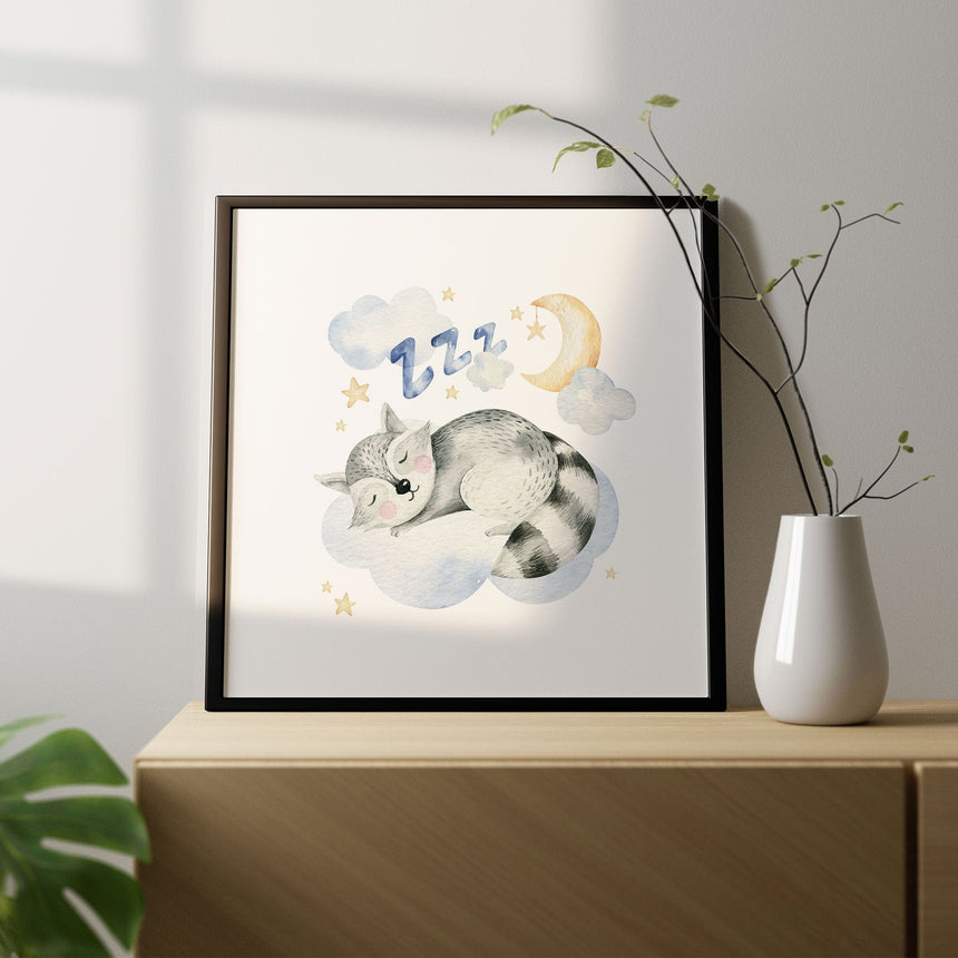 Plakat - Moonlight Raccoon - Memory Art - Incado
