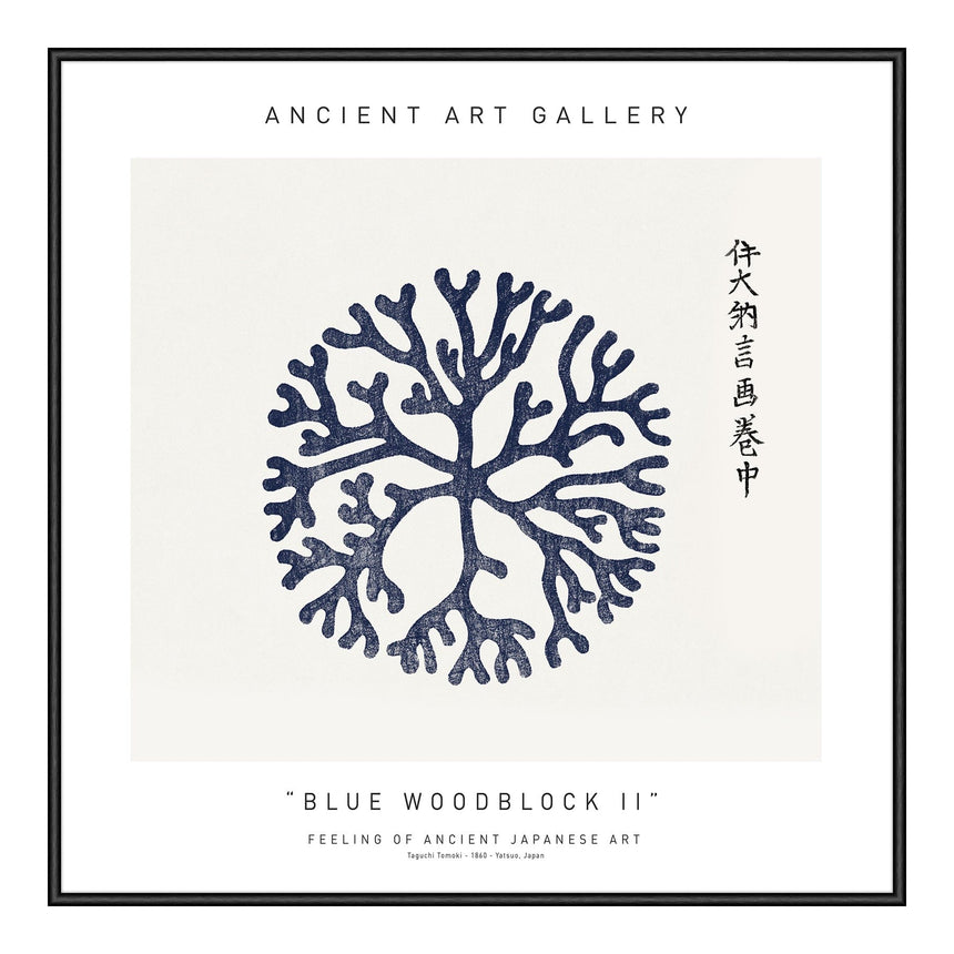 Plakat - Blue Woodblock II - Ancient Art - Incado